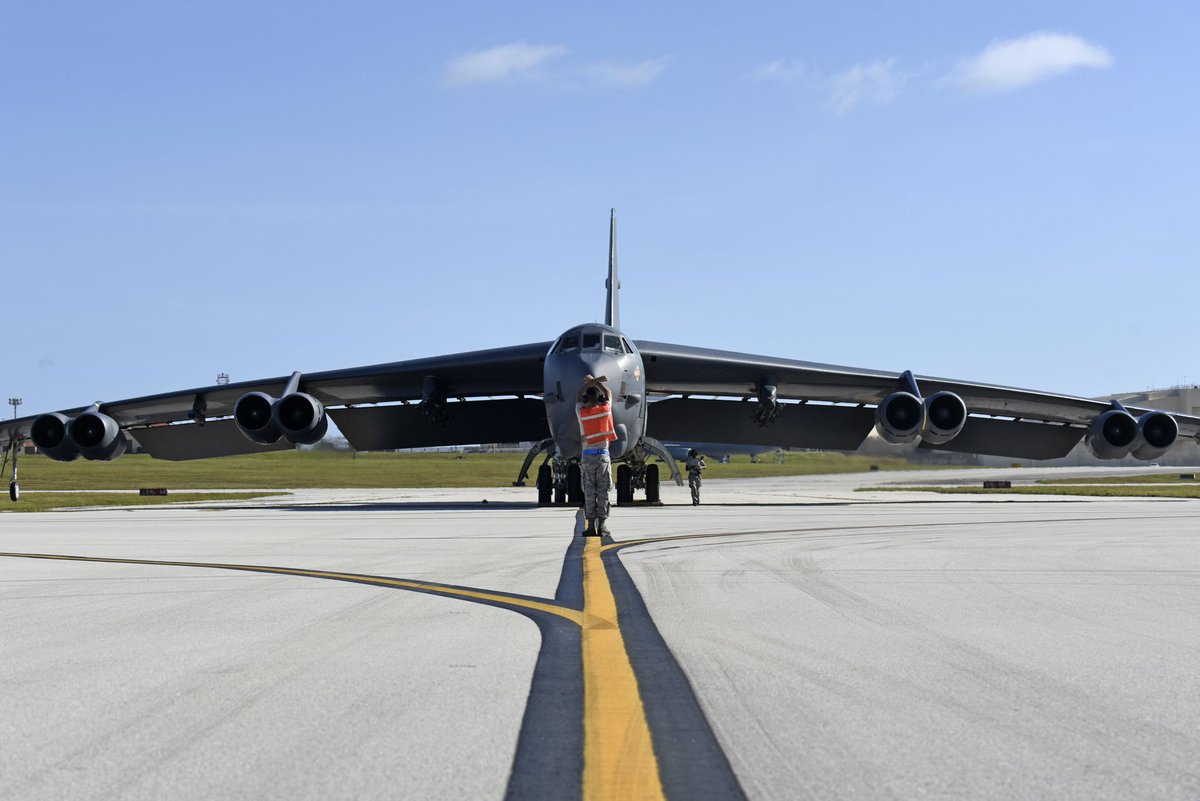 Two of Six deploying B-52H's have arrived into Andersen AFB, Guam joining x6 B-1B's and x3 B-2A's. US Air Force  B-52H Stratofortress 60-0008 MYTEE51 'Lucky Lady IV'. US Air Force  B-52H Stratofortress 60-0013 MYTEE51 'Lucky 13'  ©PACAF   