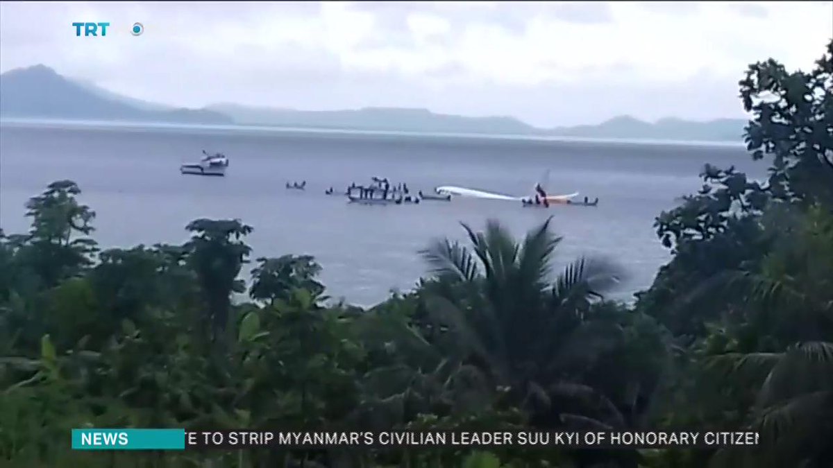 A plane crash in the Pacific island of Micronesia has miraculously left all passengers unharmed   