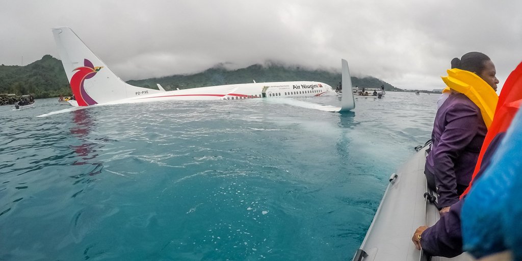 USNavy Sailors from Underwater Construction Team (UCT) 2 render assistance following plane crash in Chuuk FSM:    