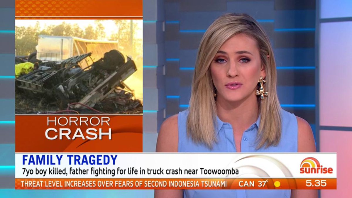 A 7-year-old boy has been killed and his father is fighting for life following a horror truck crash near Toowoomba.   