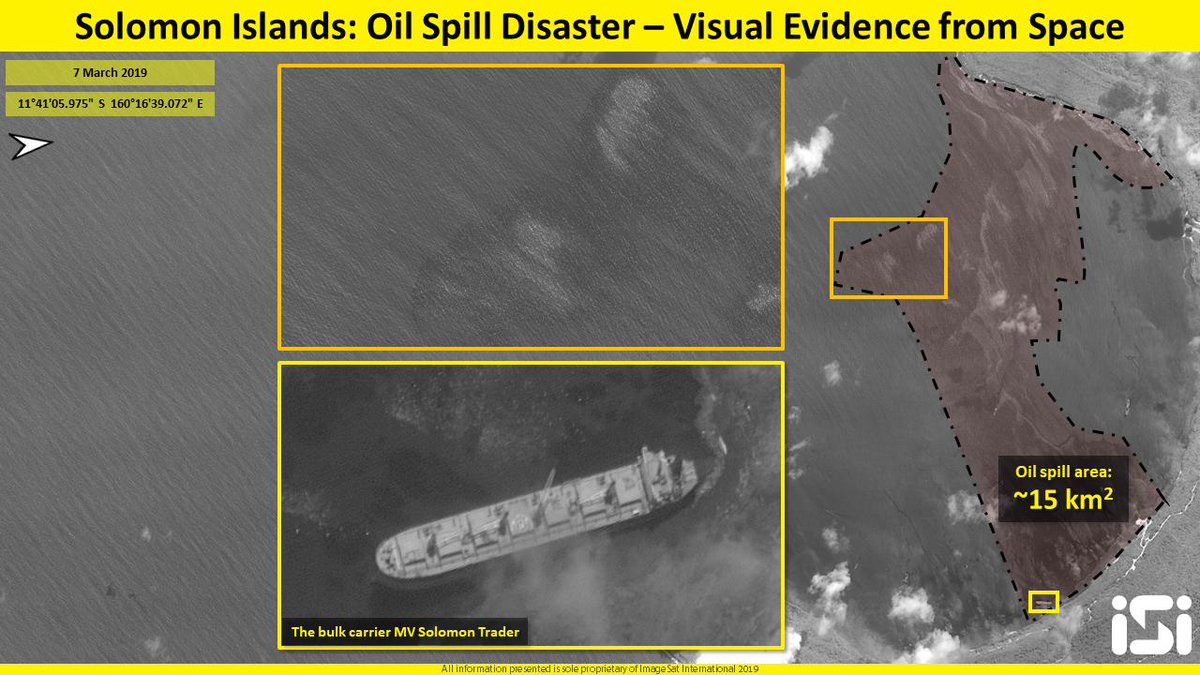 The Oil spill threatens @UNESCO World Heritage at the Solomon Islands, Oceania. 