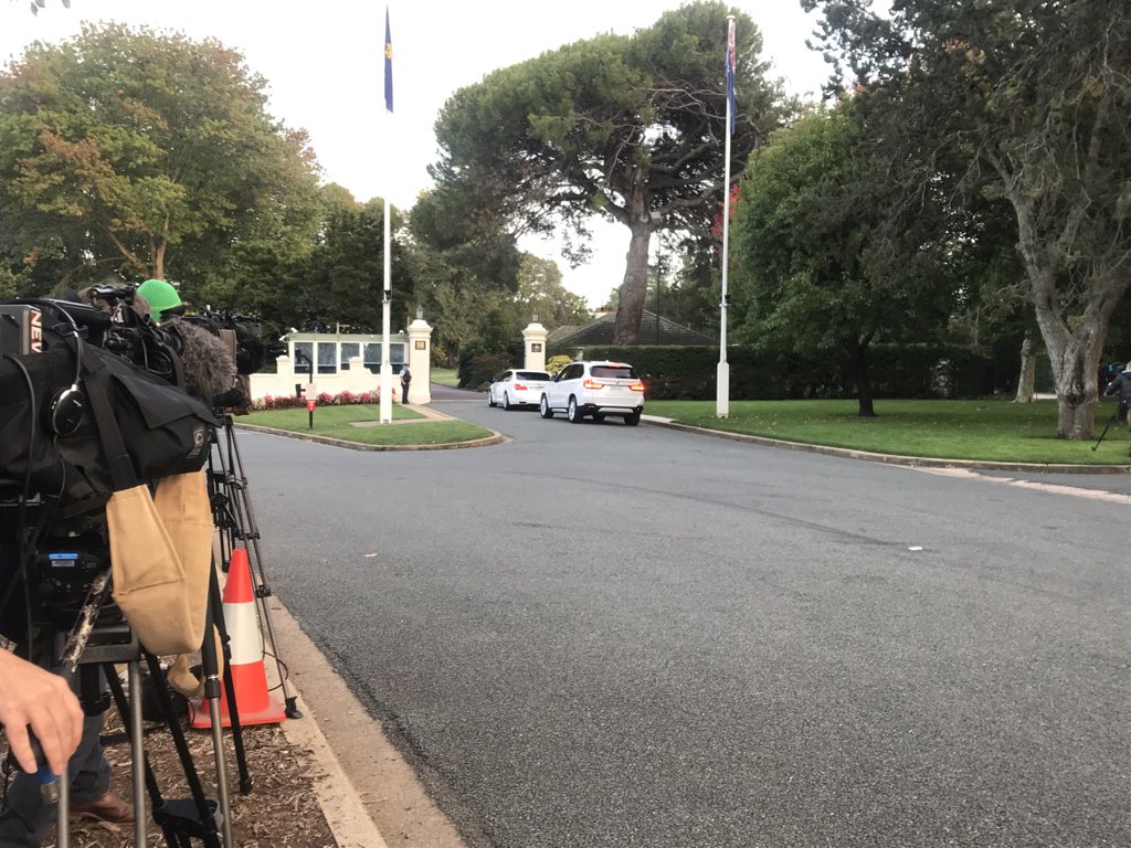 The Prime Minister visits government house to ask the Governor General to call the election for May 18 