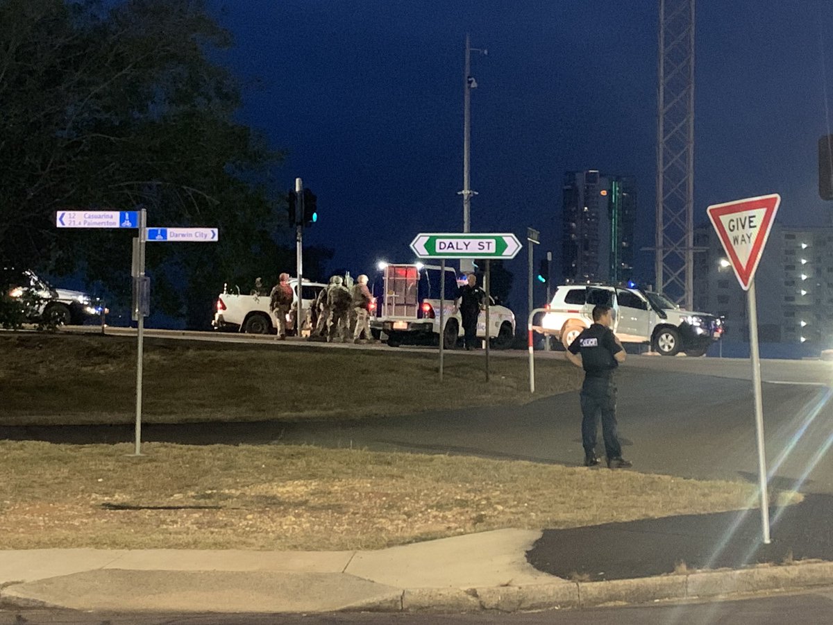 Terrifying scenes in Darwin CBD with alleged shooter arrested by camouflaged TRG 