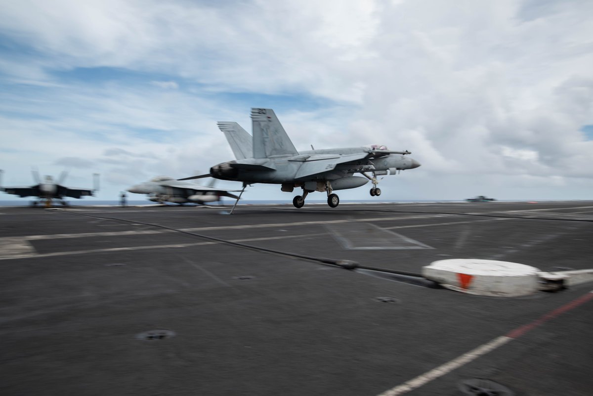 Two @USNavy carrier strike groups conducting dual operations in the Philippine Sea to advance international rules-based order.