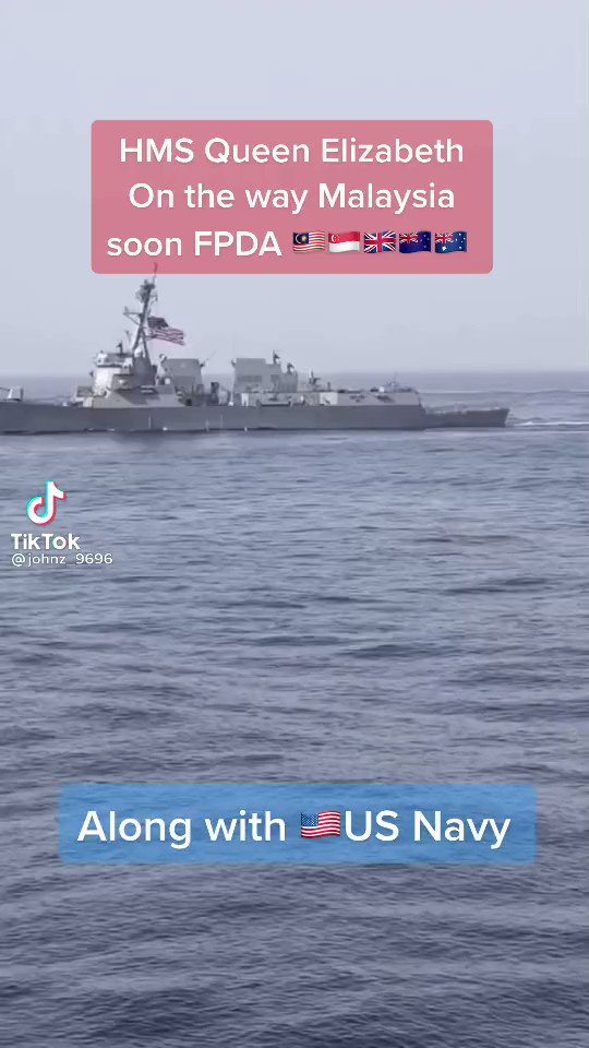 HMS Queen Elizabeth, USS America & USS Carl Vinson sailing together in the Pacific