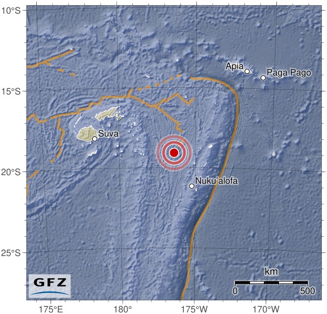 Earthquake: Magnitude 6.2 Tonga Islands Region Time: 06:40:05 UTC; 01/27/2022 Prof. 4 km Intensity: Very slight earthquake