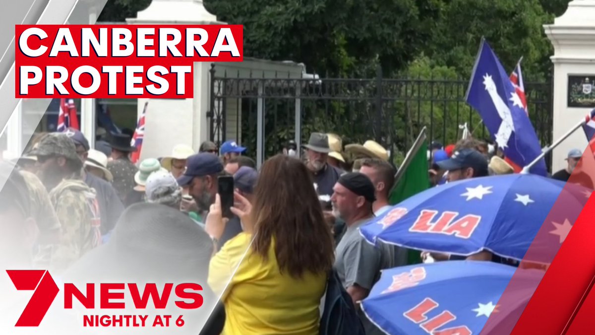 500 protestors have packed the gates of Government House in Canberra. The crowd has been rallying against mandatory COVID jabs, forcing police to redirect traffic and cancel a number of local events