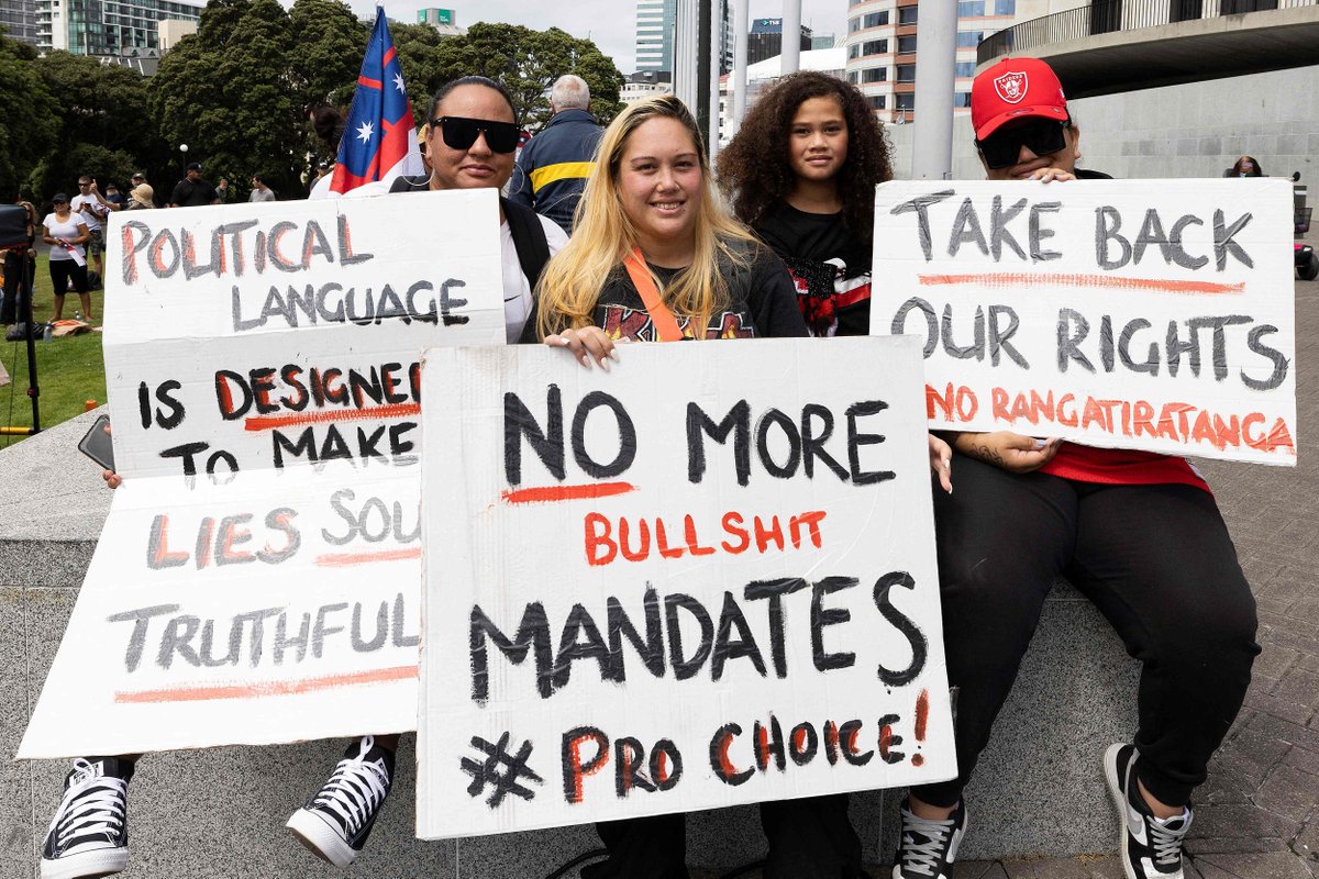 In pictures: Convoy of trucks and campervans block streets near New Zealand's parliament in Wellington to protest against Covid19 restrictions and vaccinations, inspired by a similar demonstration in Canada