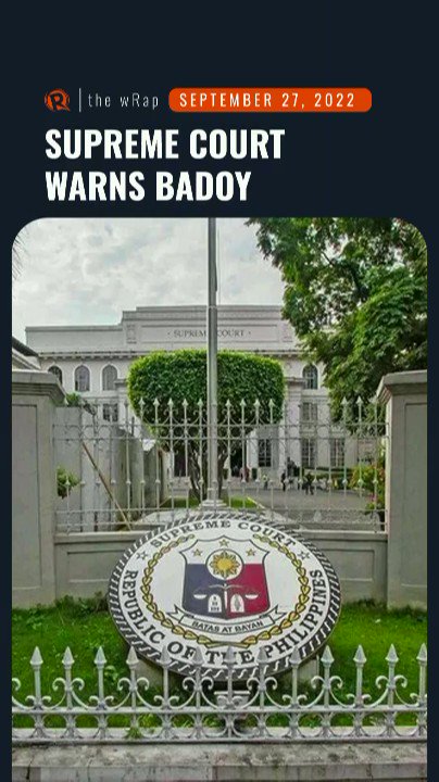 Following the threats of former anti-insurgency spokesperson Lorraine Badoy against Manila judge Marlo Magdoza-Malagar, the Supreme Court warns inciting violence against judges could be considered contempt of the High Court