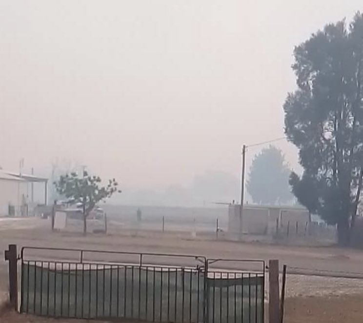 This was taken at Wallangarra  couple of hours ago. bushfire season this early.