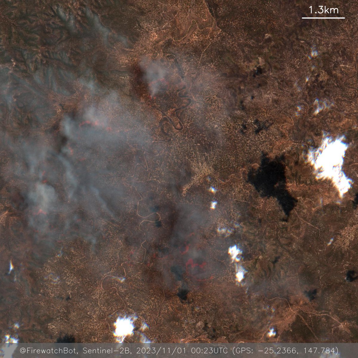 Fire detected from Sentinel2 Place: Maranoa Regional, Queensland, Australi
