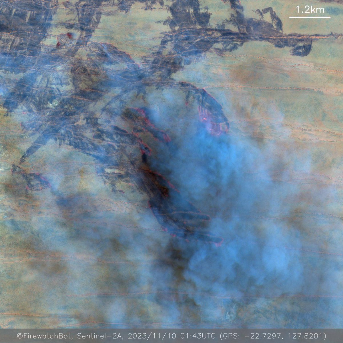 Fire detected from Sentinel2 Place: Shire of East Pilbara, Western Australia, Australia