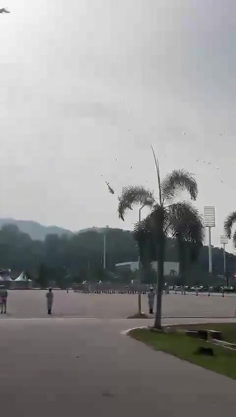 Two helicopters collide midair at naval base in Lumut, Malaysia, during rehearsals for upcoming celebration event; several people reported killed