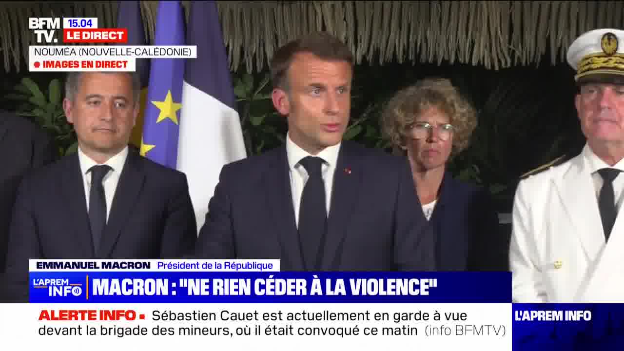 New Caledonia: We are going to take back each district, each roundabout, each dam step by step, declares Emmanuel Macron