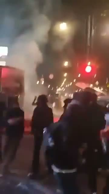 Protesters attacked and set fire to a police crowd-control truck in Bandung, Indonesia.Students and civil society groups rallied over unemployment, prices, corruption and land issues